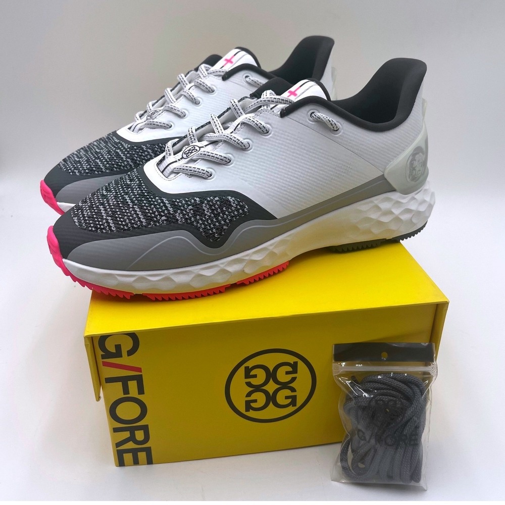 G/FORE‎ MG4X2 Men's Golf Shoes White Grey Pink Size 9.5 US